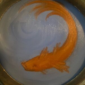 Orange Fish Bowl Decor